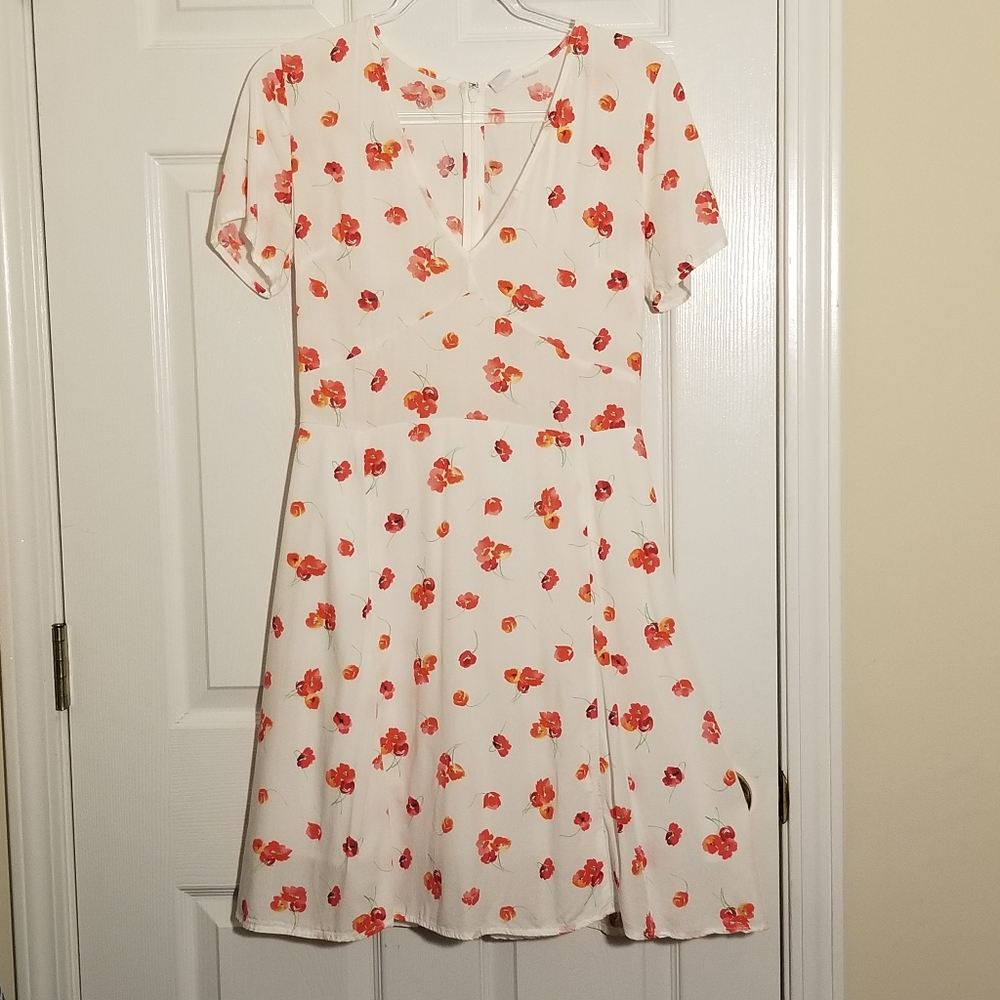 GAP Fit and Flare Poppy Print Dress Size 4